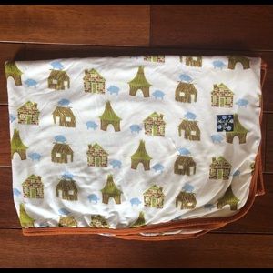 Kickee Pants Swaddle Blanket-Little pigs print.